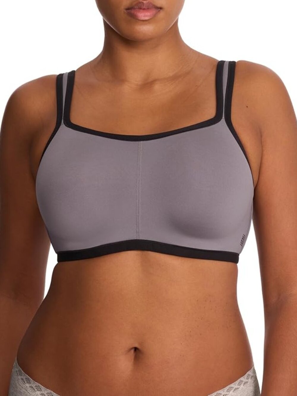 BRAND NEW W TAGS!  Natori Yogi Convertible Sports Bra Size 36DD Gray/Black